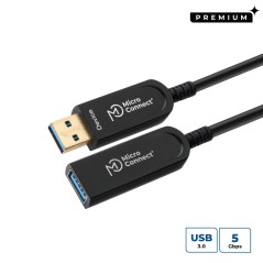 MicroConnect Premium Optic USB 3.0 A-A M-F - High-Speed Connectivity & Performance | USB3.0AAF20A